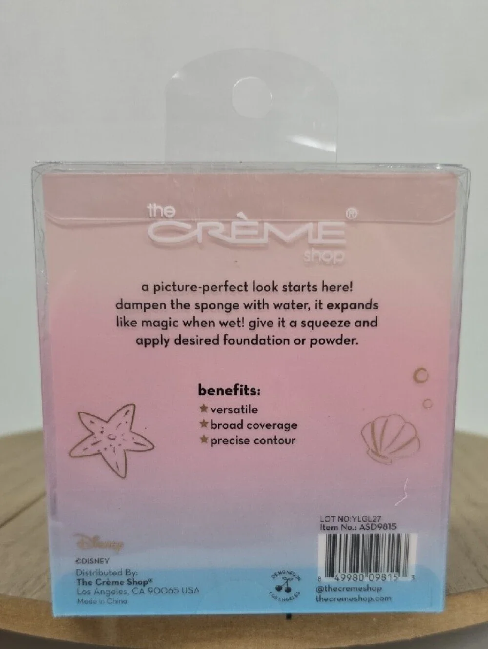 The Crème Shop x Disney Princess Ariel Blending Sponge Duo - Pink & Mint NWT